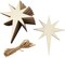 30 Pack 4 Inch Wooden Bethlehem Star Cutouts - Unfinished Wooden Star Hanging Ornaments DIY Craft Gift Tags for Home Party Decoration